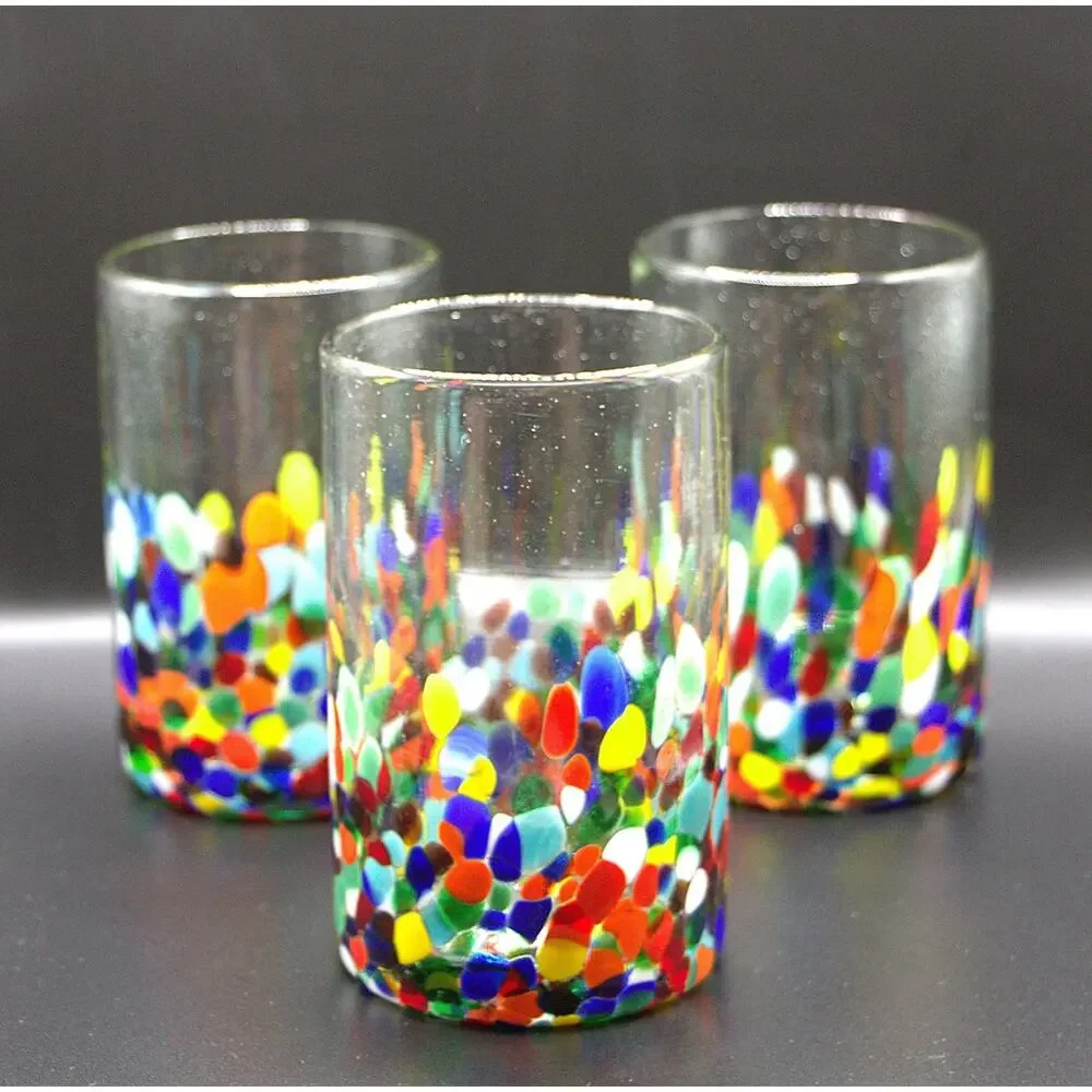 3 Granata Confetti Highball Glasses 5